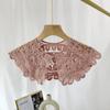 Pearl Decoration Shirt Collar Doll Collar Knitted Shawl Lace Fake Collar  Clothes Accessories
