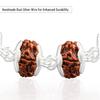 Серебряный браслет ручной работы из двойной проволоки Rudraksha Rakhi для брата, мужской браслет
