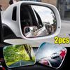 2pcs Car Blind Spot Mirror 360 Degree Rotating Frameless Auxiliary Rearview Mirror Auto Motorcycle Wide Angle Sector Mirrors