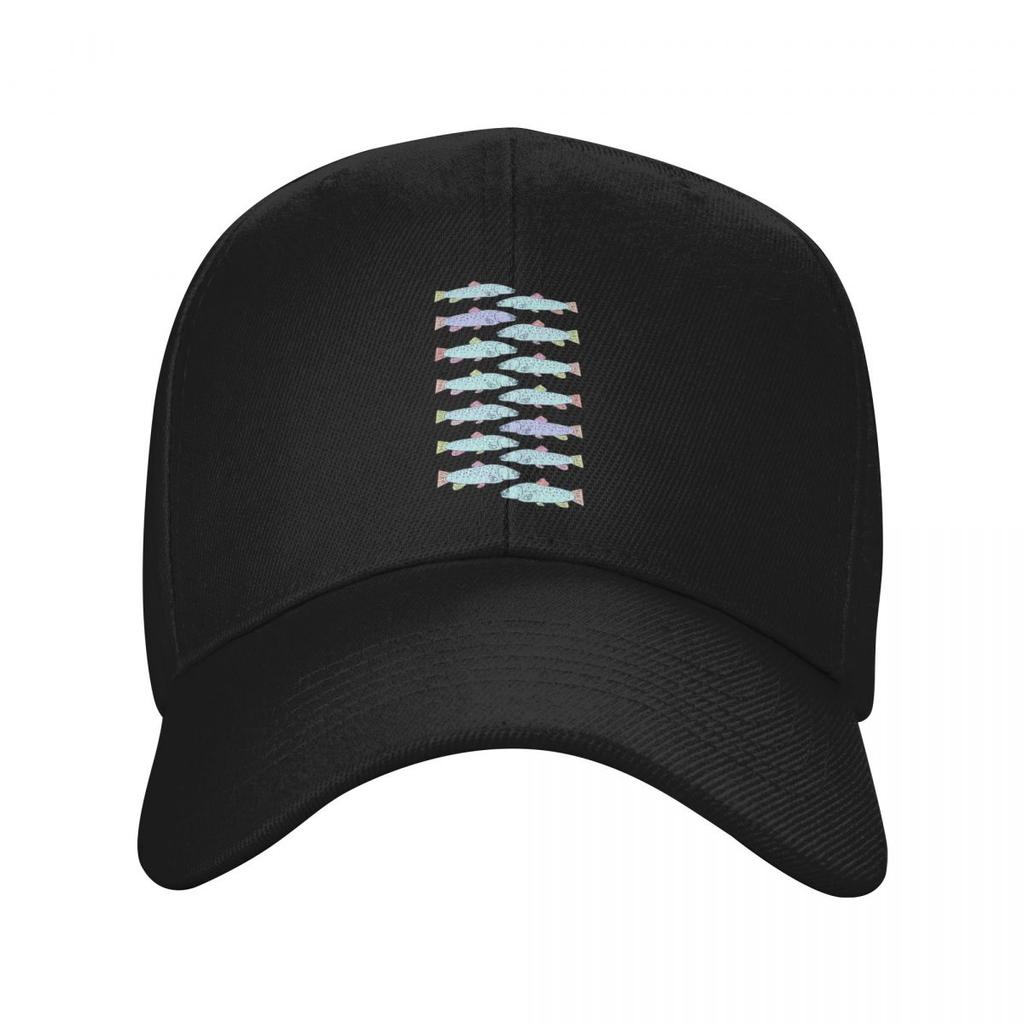 Unisex Baseball Hats Rainbow Trout Fish Drawing Outdoor Streetwear Hats Summer Sports Baseball Caps Hip Hop Cap Casquette