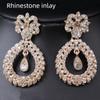 3Pcs Wedding Crystal Jewelry Set Fashion Rhinestone Choker Set  Dress Accessories