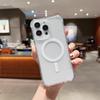 Роскошный магнитный беспроводной зарядный чехол Magsafe для iPhone 11 12 13 14 15 16 Pro Max Plus, прозрачный противоударный бампер