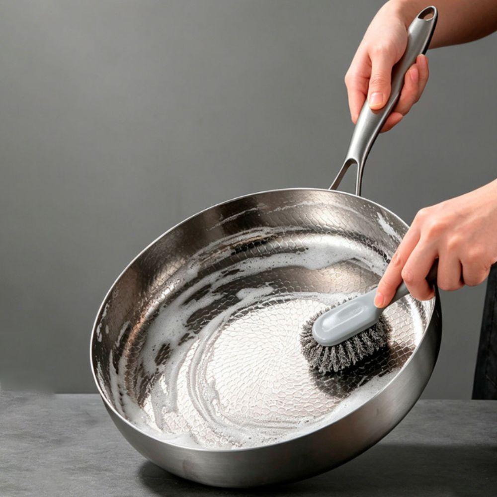Titanium Zinc Zinc Alloy Hammered Texture Frying Pan Fast Heating Steak Skillet Non-stick Pot Fried Eggs