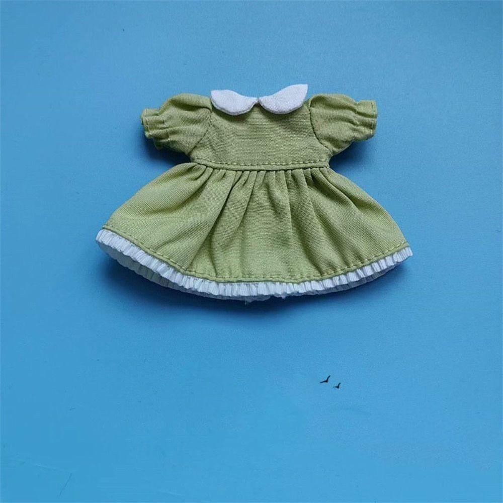 Fashion Pure Color Dresses Puff Sleeve White Cardigan  1/11 OB11 Dolls/1/12 BJD