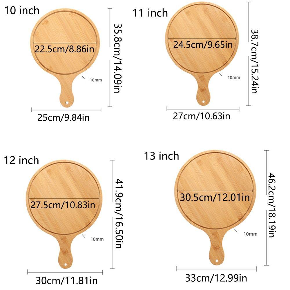 Durable Bread Serving Board Bamboo Pizza Baking Tray Practical Food Steak Plate Fruit