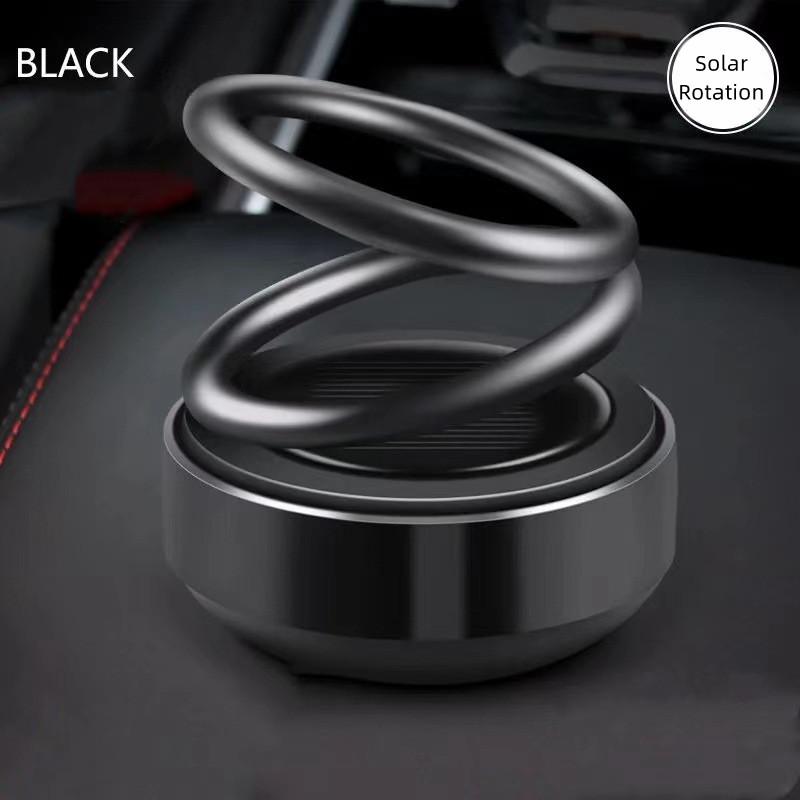 Double Ring Suspension Solar Car Perfume Solar Galaxy Rotating Ornaments Car Decoration Magnetic Levitation Car Air Freshener