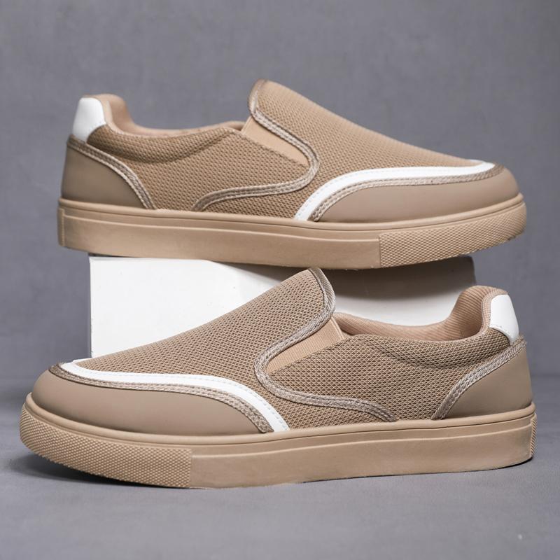 Breathable Mens Casual Shoes Platform Mesh Walking Shoes Slip-on Mens Lazy Shoes Lightweight Driving Shoes Comfort Flats Loafers