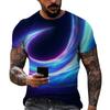 Мужская футболка с коротким рукавом и принтом, летняя круглая шея, трендовая повседневная толстовка