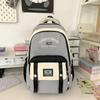 Middle School Student Schoolbag Women's Campus Large Capacity Backpack Men Color Block Backpack