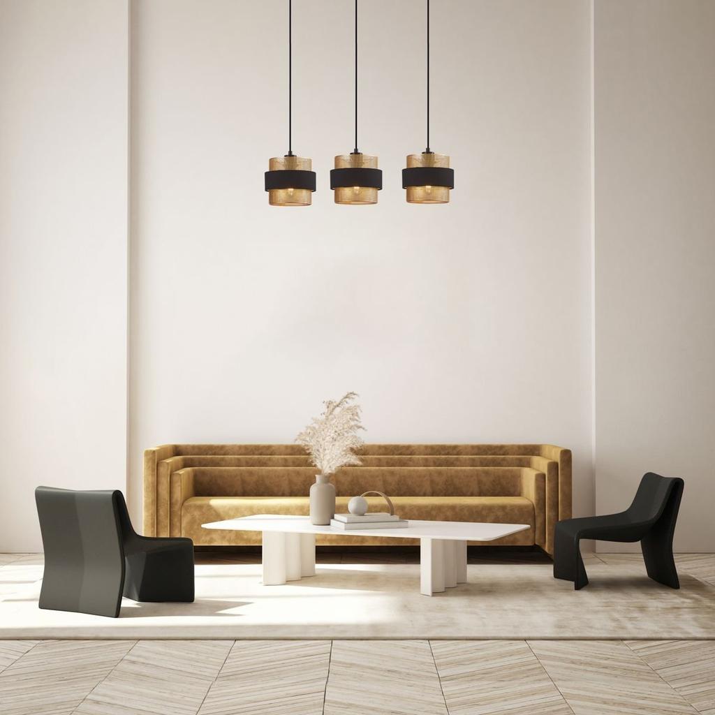 Lampa wisząca Bans PND-27467-3-BK-GD Italux
