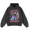 Streetwear Retro Japanese Cartoon Graphic Washed Black Oversized Unisex Y2K Hoodie