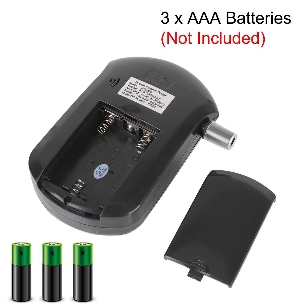 Цифровой тестер алкоголя в выдыхаемом воздухе с ЖК-экраном, профессиональный мини-руководство AT6000, анализатор алкоголя в выдыхаемом воздухе при вождении