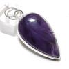 Natural Sage Amethyst Gemstone 925 Sterling Silver Jewelry Pendant 2.13" m6U18