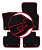Велюровые коврики с красной окантовкой для: Jaguar XF X260 седан, универсал (2016-)