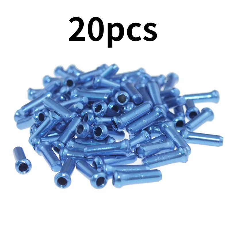 20PCS Bike Shift Brake Cable End Caps MTB Road Bike Shift Brake Inner Cable End Cap Aluminum Alloy End Cap Derailleur Wire Tips