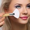 4 шт. Кисть-веер для лица, деревянная ручка, женская кисть для макияжа, мягкая пушистая щетина, кисти для нанесения масок для лица, кисти-аппликаторы для глины