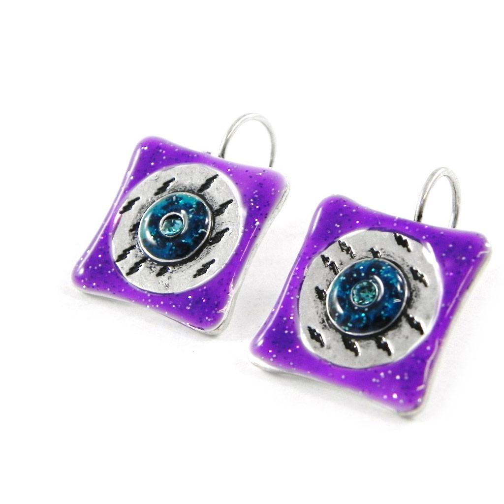 NOA [H8903] — Дизайнерские серьги фиолетового цвета «Акапулько»