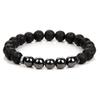 Natural Lava Volcanic Stone Bracelet 8mm Hematite Tiger Eye Beads Bracelets Healing Yoga Balance Bracelet Men Women Jewelry Gift