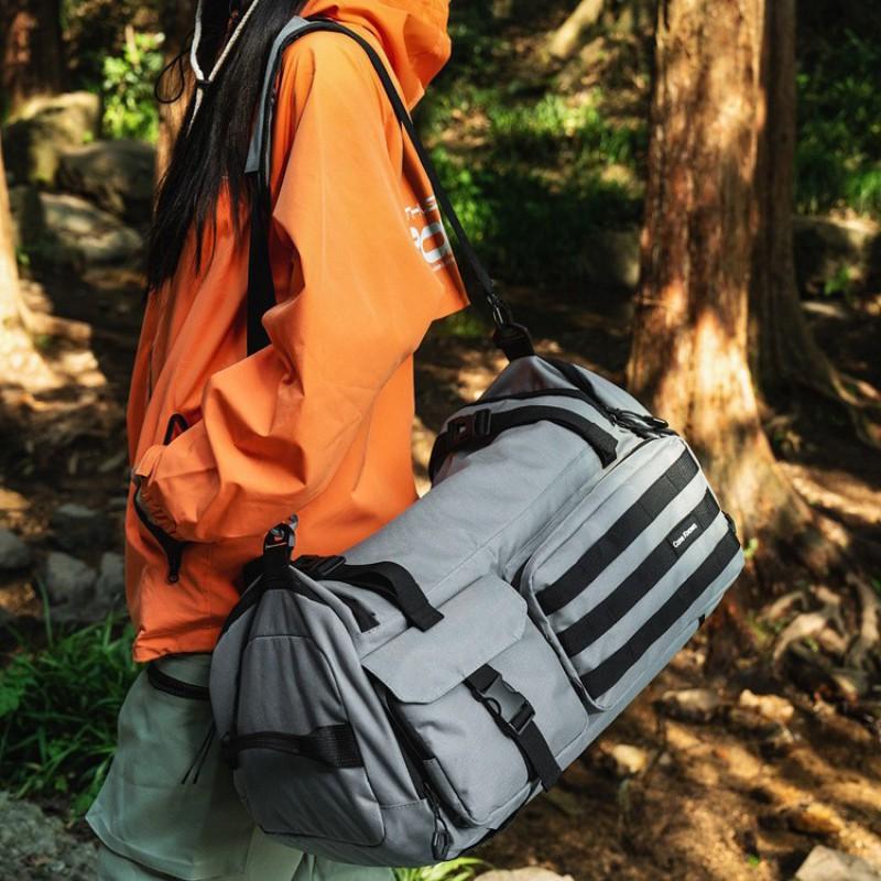Unisex Large Capacity Nylon Travel Gym Bag With Expandable Design Lightweight Outdoor Backpack Hiking Yoga Daily Use