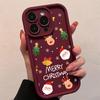 Рождественский Милый Санта-Клаус Олень Чехол для Телефона Для iPhone 17 16 15 14 13 12 11 Pro Max XR XS MAX 7 8 PLUS INS Мягкий Ударопрочный Чехол