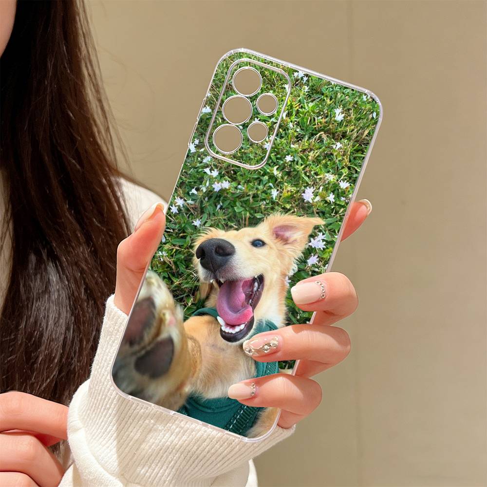 Чехол для телефона "Закат и собака" Чехол для телефона для Samsung S25,S24,S21,S22,S23,S30,Ultra,S20,Plus,Fe Прозрачный чехол