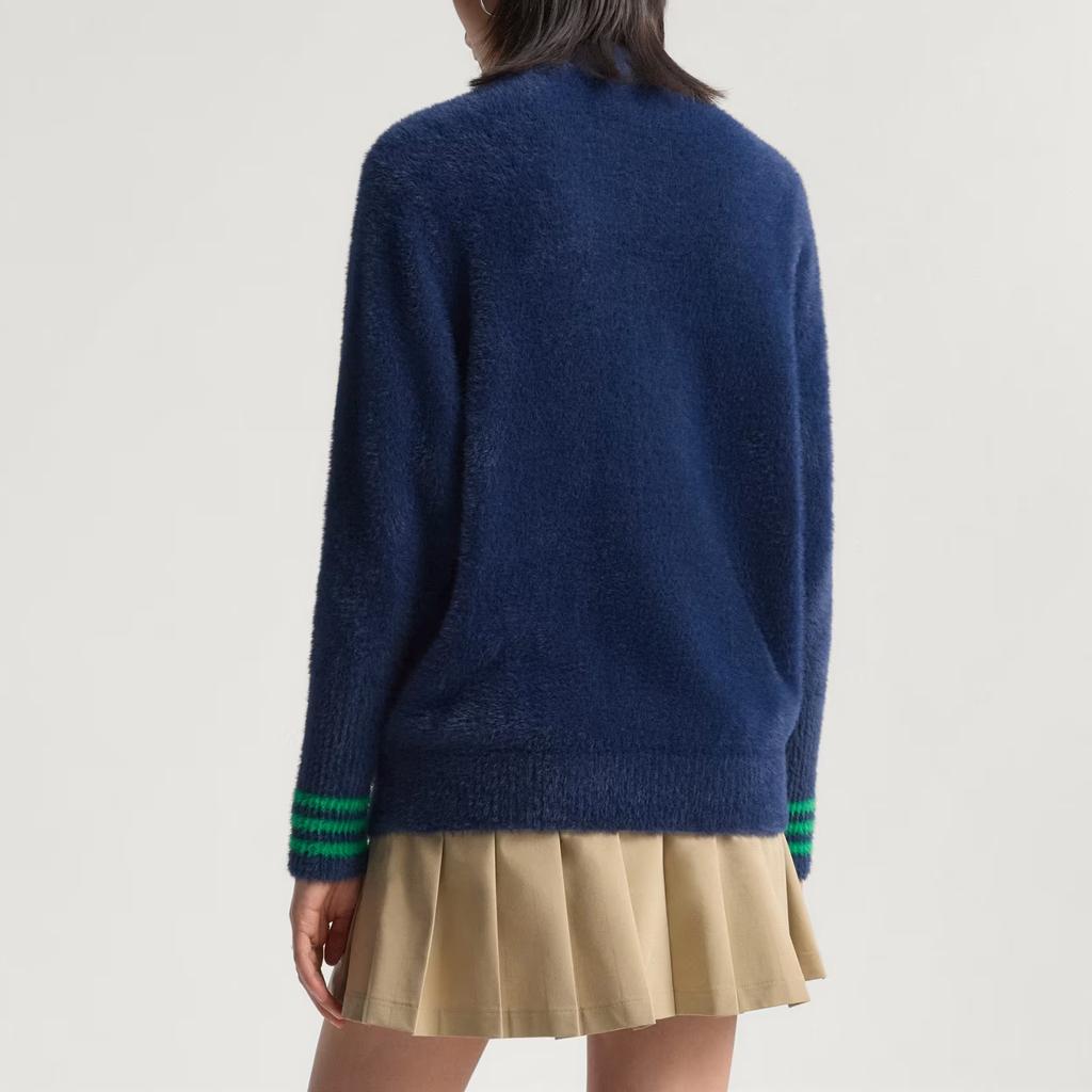 Adidas Оригинальный логотип Trefoil Мягкий Удобный Гольф Свитер с Длинным Рукавом Женский свитер JX9267