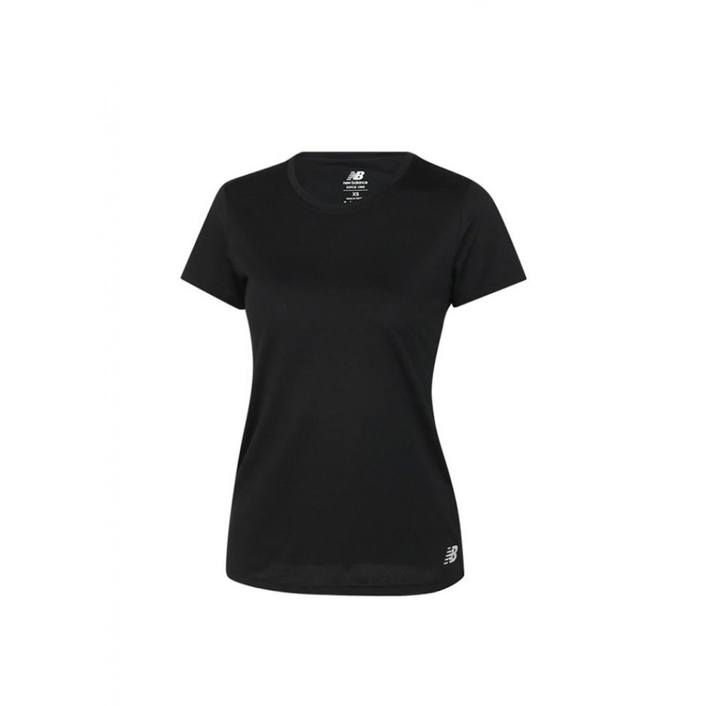 New Balance Женская футболка с коротким рукавом Core Run, черная, wT11205 Bk