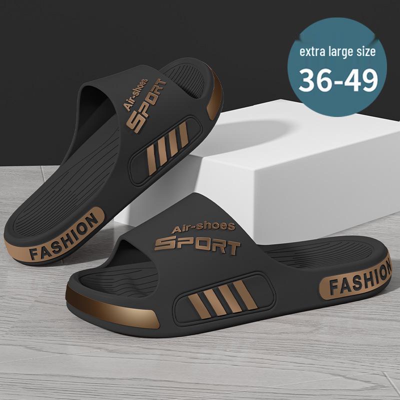 Мужские летние спортивные уличные нескользящие шлепанцы на толстой подошве