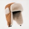 Unisex Winter Suede Lei Feng Hat - Windproof, Warm with Earmuffs, Thick Korean Style for Cycling
