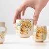 Plant Ash Happy Hanhan Cat Teacup Ceramic Household Master Cup Single Cup Tea Kung Fu Tea Set Gift Box Gift