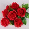 Plastic Valentine's Day Flowers 7 Heads Noble Consort Rose Natural Simulated Rose  Home Decorative