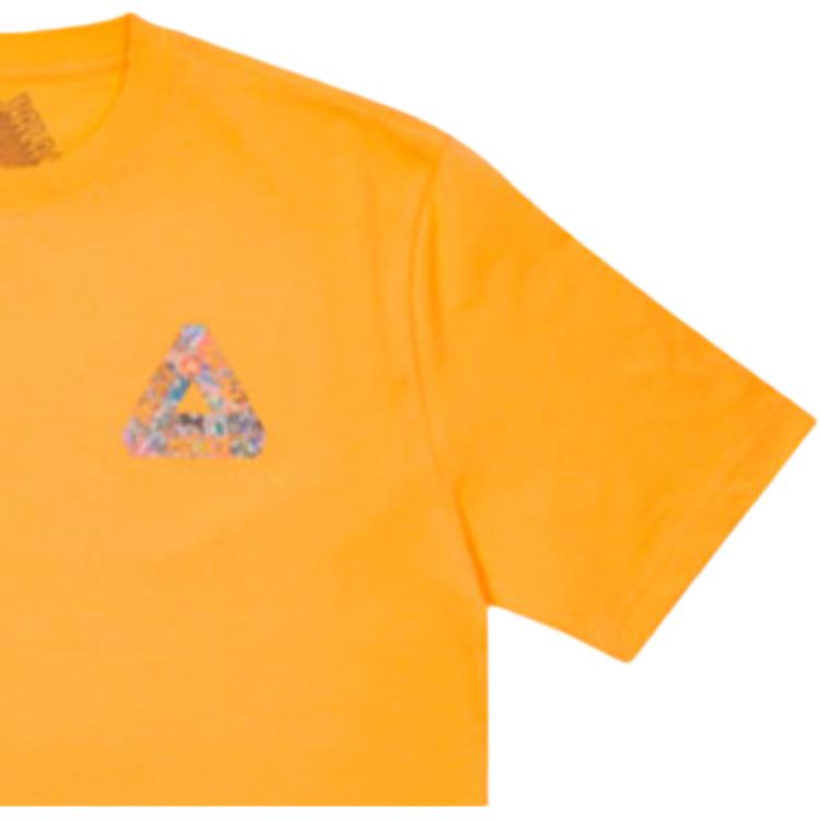 Palace FW21 Tri-Sticker Pack Граффити Принт Круглый вырез Короткий рукав Футболка Унисекс Топы Желтый P21TS110