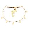 [M8853] - Golden 'Dolphins' Ankle Chain - 12x9 Mm