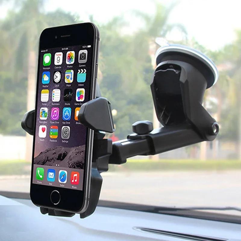 NEW Car 360°Rotate MobilePhone Holder Mount Sucker Retractable Arm Phone Bracket Universal Stand Accessories