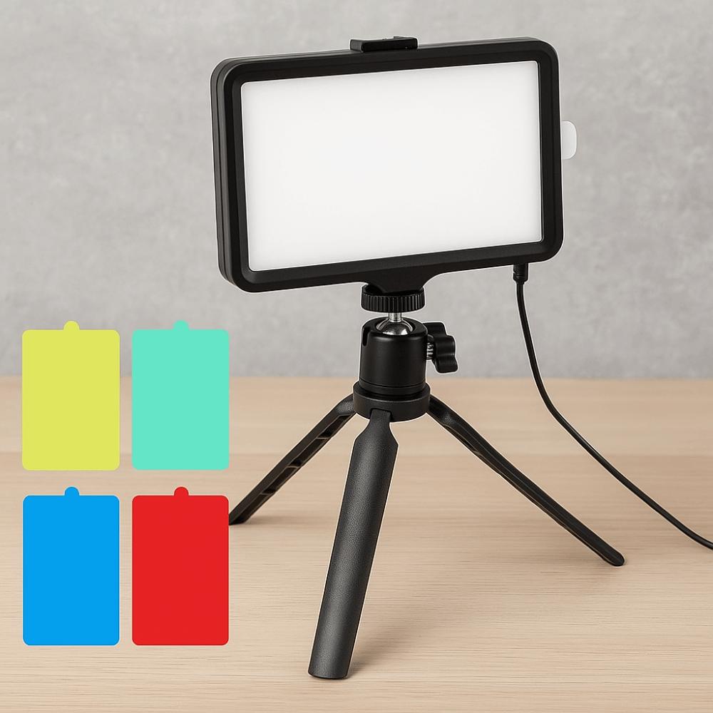 With Tripod LED Photography Video Light 4 Color Cards Photography LED Light Video