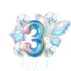 Colorful Transparent Butterfly Balloon Set Birthday Party Gradual Change Digital Birthday Party Decoration Supplies