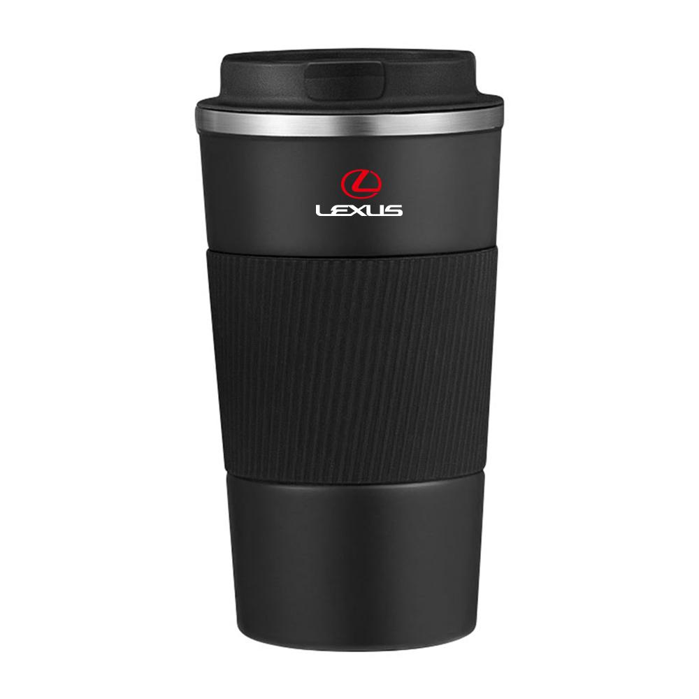 PEOB7 Car Thermos Cup Portable Travel Thermal Mug Coffee Vacuum Cup Accessories For Lexus RX350 GX460 ES350 GS350 IS300 NX valve cap