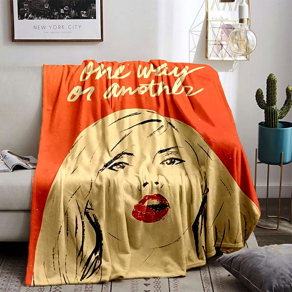 Retro Portrait Art Blanket for all seasons blanket lunch break throw gift