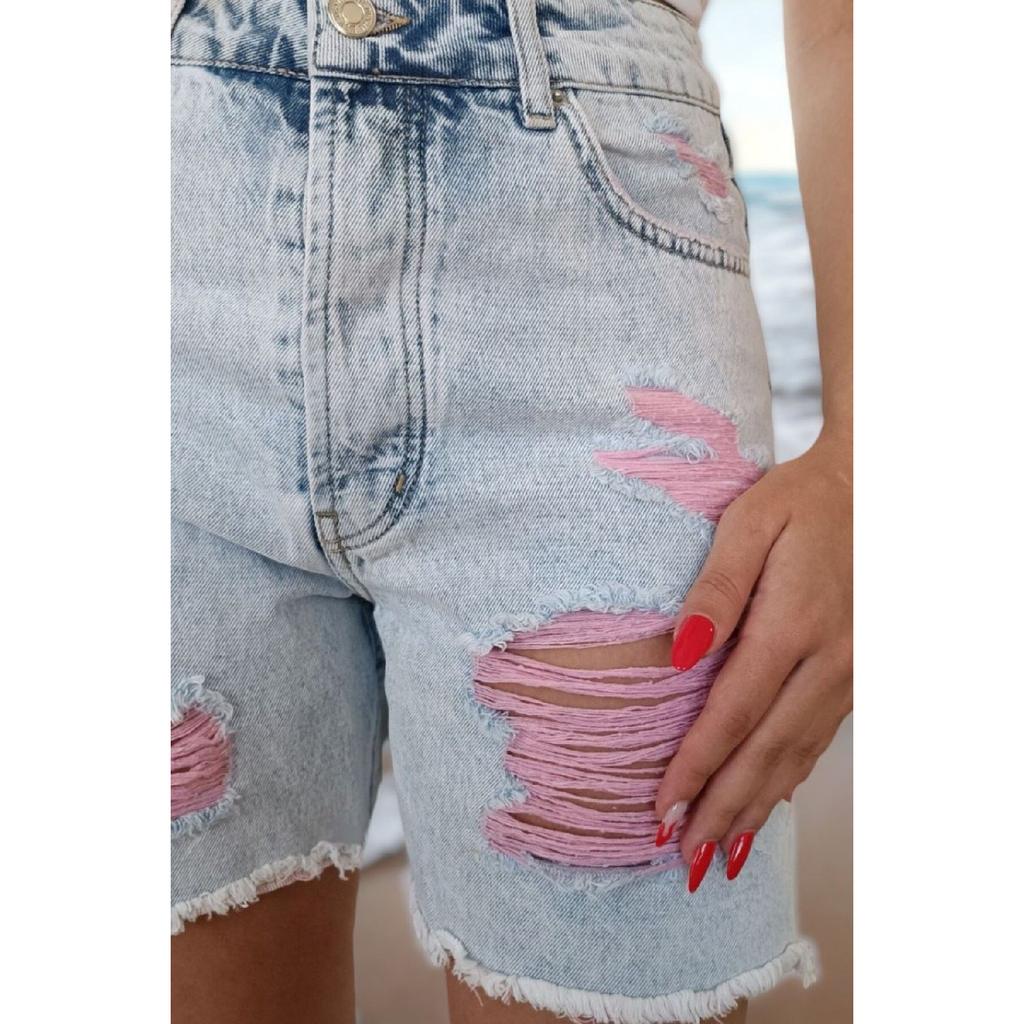 High Waist Torn With Liner Jeans Jeans Shorts