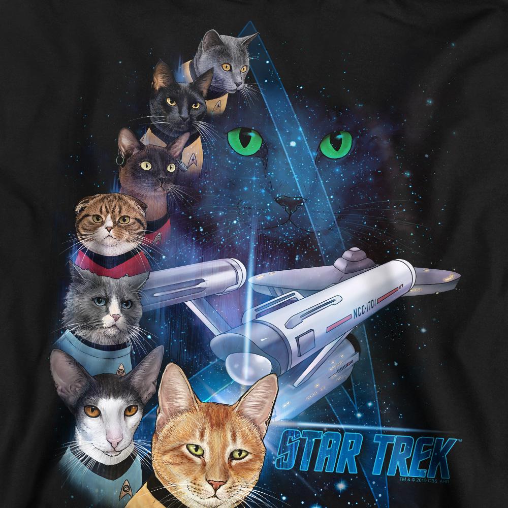 STAR TREK Унисекс взрослый свитшот Feline Galaxy