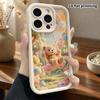 Чехол для телефона: 2D плоский дизайн, подходящий для защитного чехла iPhone 18 17 16 15 14 13 Pro, качающийся мишка, идеальный рождественский и хэллоуинский подарок