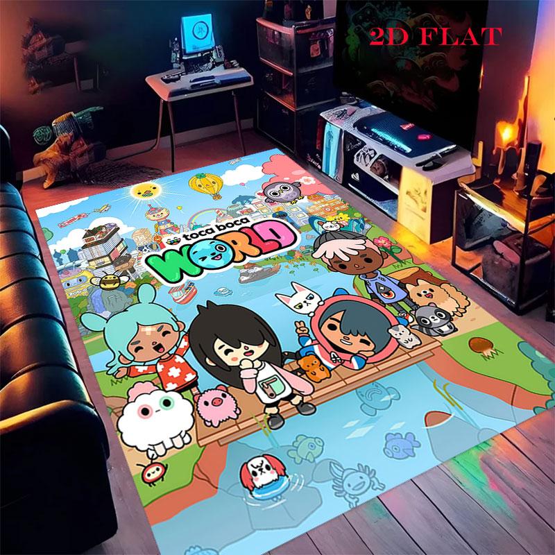 Toca Life World Carpet Rug for Living Room Bedroom Home Sofa Decoration,Kids play Nonslip Floor Mat