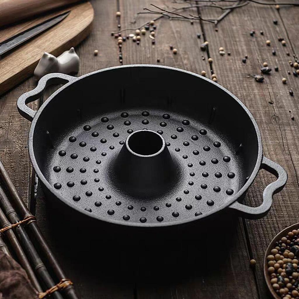 Жаровня с крышкой Чугунная горшок для батата с зажимом и перчатками Кухонная кастрюля для домашней кухни Батат Кукуруза Барбекю Овощи