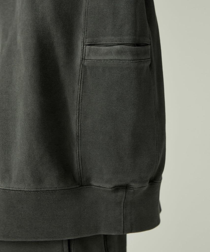 Snow Peak Garment Dyed Pullover Cut and Sew Long Sleeve and Size L SW-25AU012, T-Shirt, Men's Women's, Charcoal,