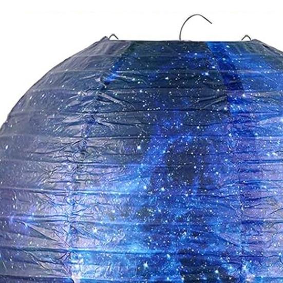 Бумажный фонарь в китайском стиле с принтом звезд и космоса, подвесные бумажные фонарики для домашнего декора потолка, празднования дня рождения, вечеринки