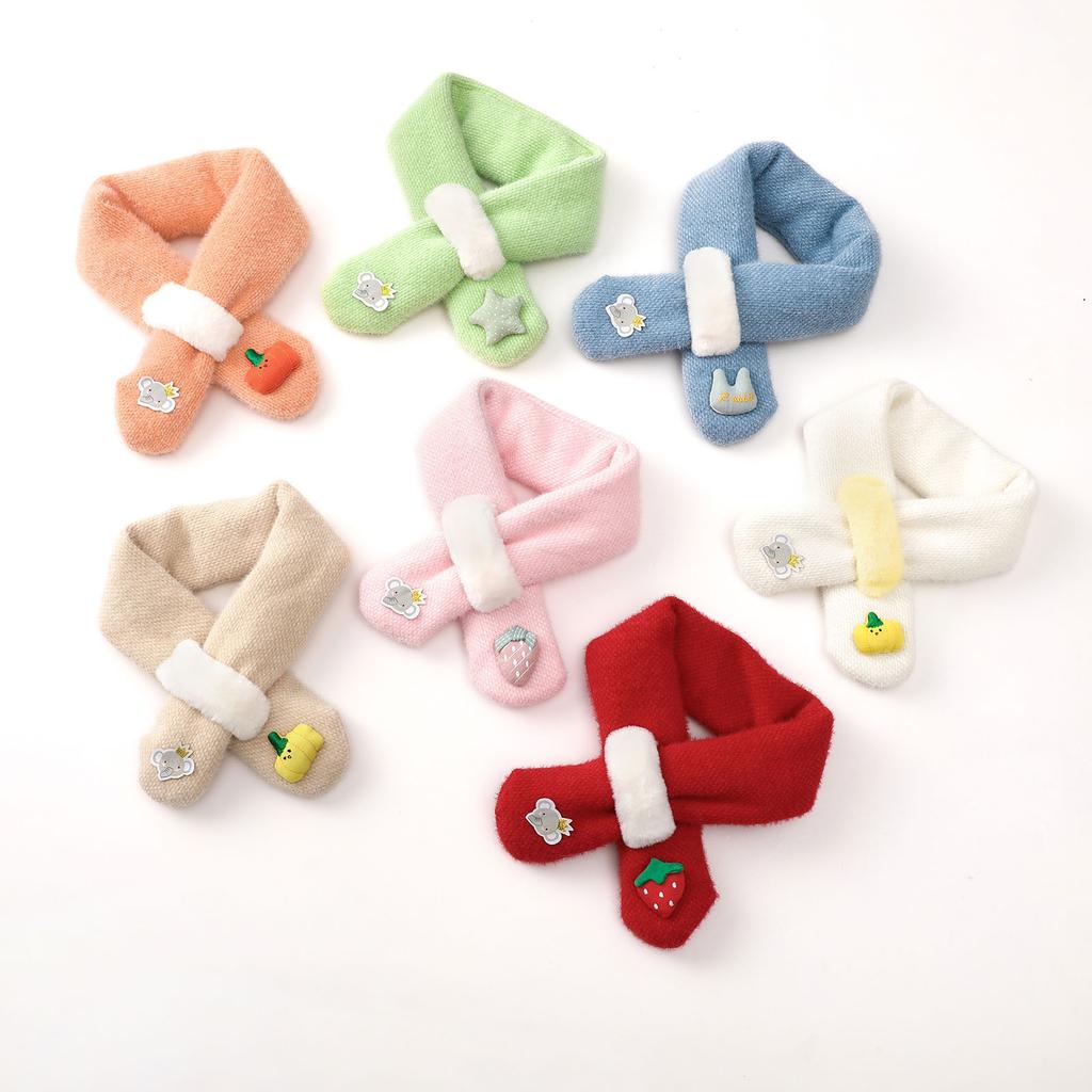 Детский зимний милый шарф, теплый шарф, утеплитель для шеи для малышей, мальчиков и девочек