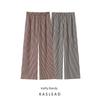 Kaslead New Women Clothes Western Style Fashion Simple and Versatile Stripe Drape Pants 3717040