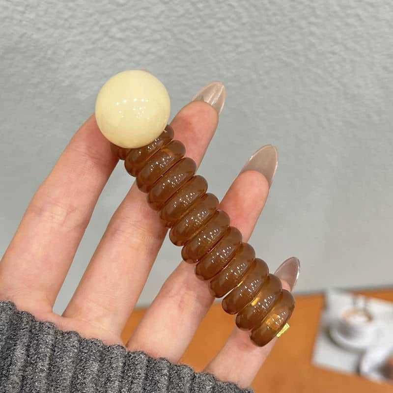 Эластичные резинки для волос для женщин и девочек, однотонные резинки для волос, спиральная катушка, резинка, хвостики, веревка для головы, аксессуары для волос