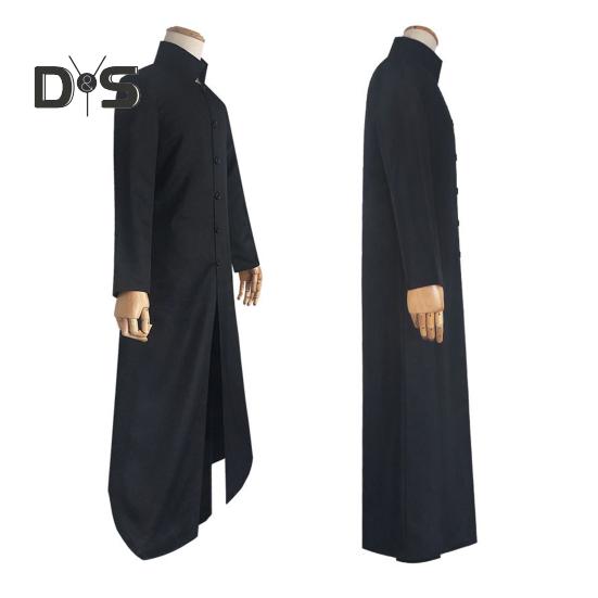 Мужская ветровка для выступлений, костюм для косплея на Хэллоуин, сценический костюм со стоячим воротником, винтажный стиль, двухслойный плащ, реквизит для игр