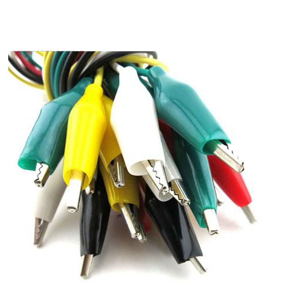 10pcs Professional Colorful Alligator Clip Test Power Cable Strong Elasticity Strong Electrical Conductivity Jumper Wire Test Leads
